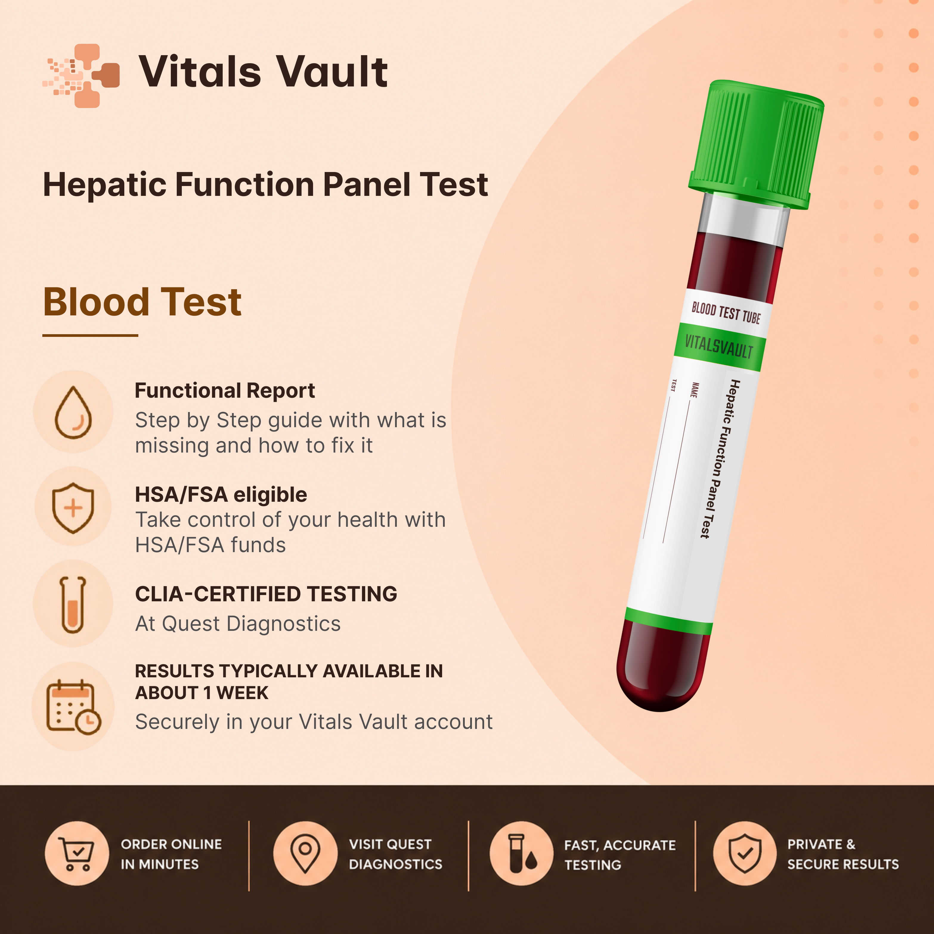 Liver Function Panel lab test kit by Vitals Vault