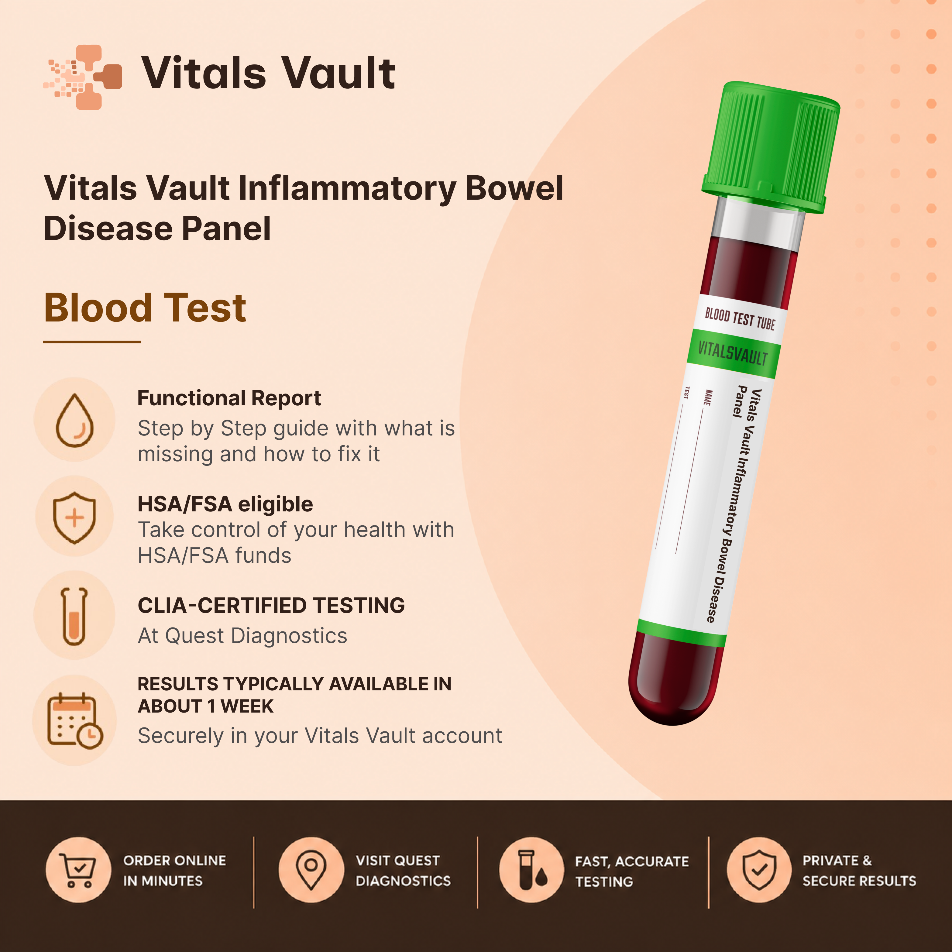Gut Immune Panel (Celiac Antibodies + ANA) lab test kit by Vitals Vault