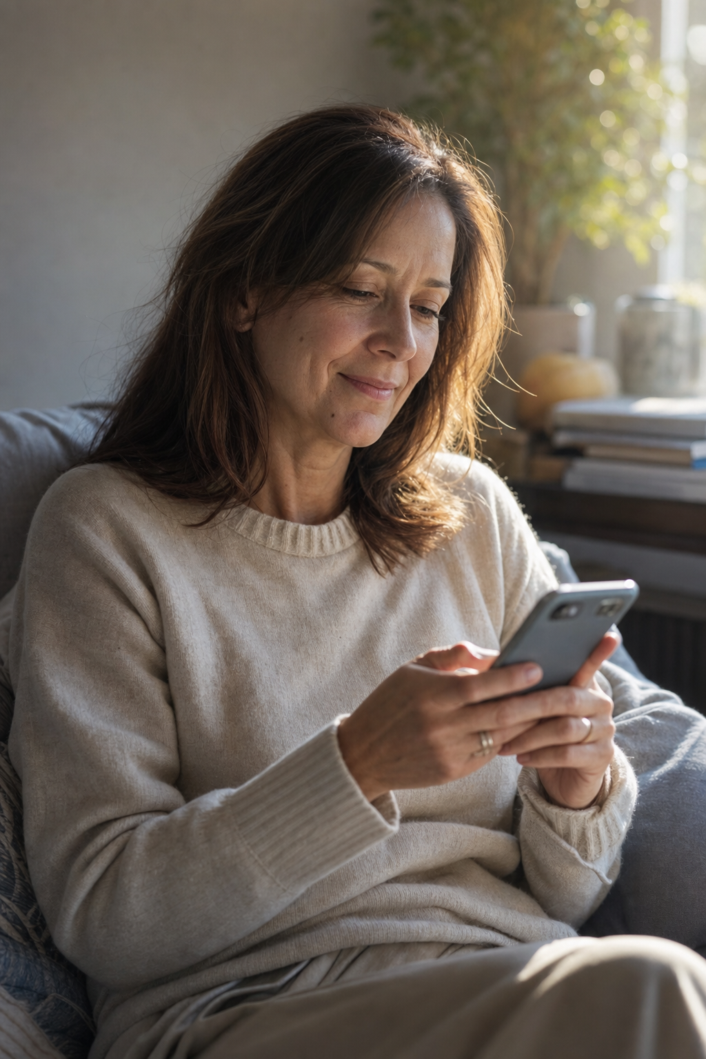 Reading Galleri results on a phone at home